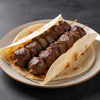 Шашлык в лаваше из баранины