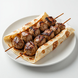 Шашлык в лаваше из курицы
